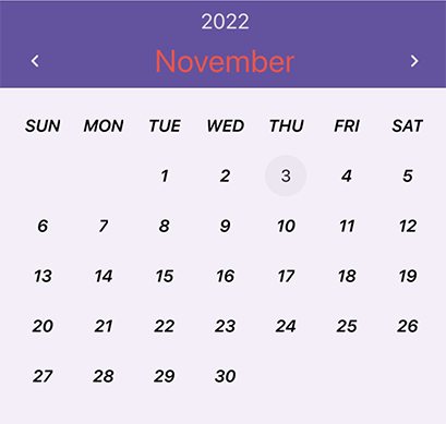 DevExpress Calendar for .NET MAUI - Custom Appearance Settings