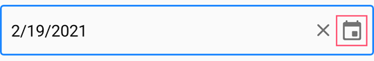 DevExpress MAUI DateEdit - Icon