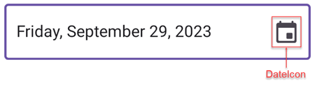 DevExpress MAUI DateEdit - Date Icon