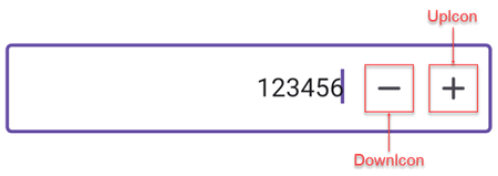 DevExpress MAUI NumericEdit - Up and Down Icons