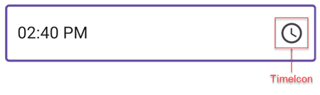 DevExpress MAUI TimeEdit - Time Icon