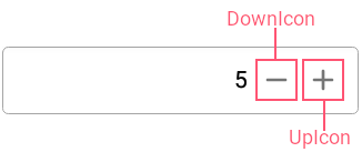 DevExpress MAUI NumericEdit - Up Down Icons