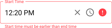 TimeEdit Outlined - Error