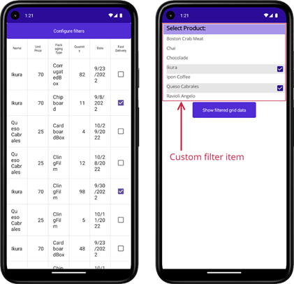 DevExpress Filtering UI - Custom filter list element