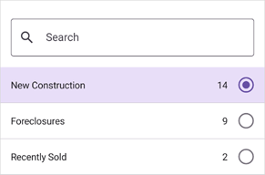 DevExpress Filtering UI for MAUI - Filter list