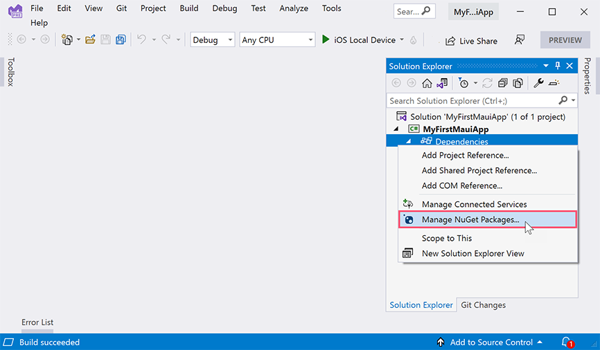 Visual Studio - Package Sources