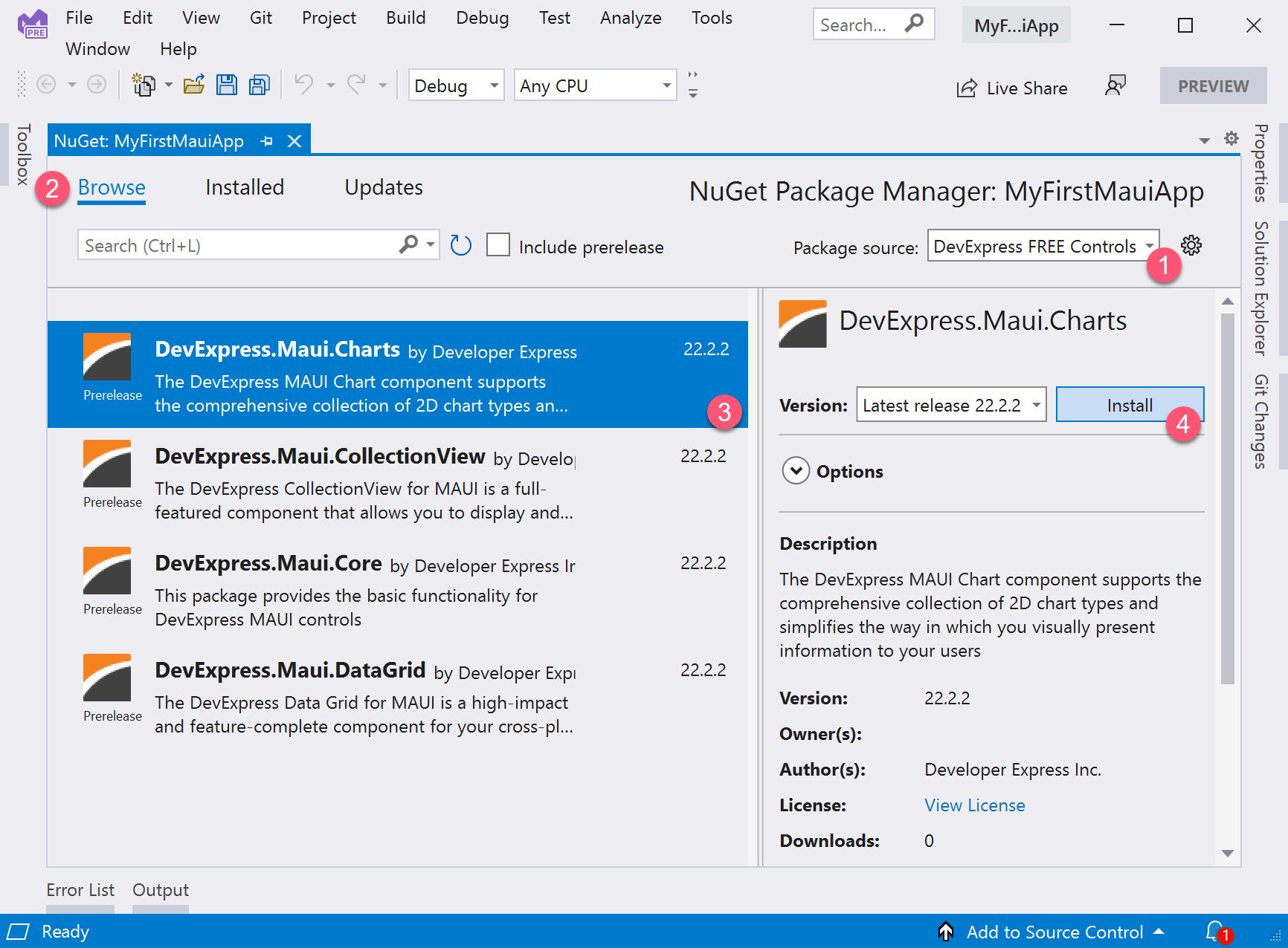 Create Your First App With Devexpress Mobile Ui For Net Maui Visual Studio For Windows Net