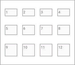 DevExpress WrapLayout for MAUI - LineAlignment - SpaceEvenly