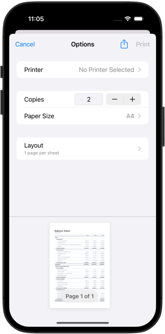 DevExpress Print Dialog for MAUI