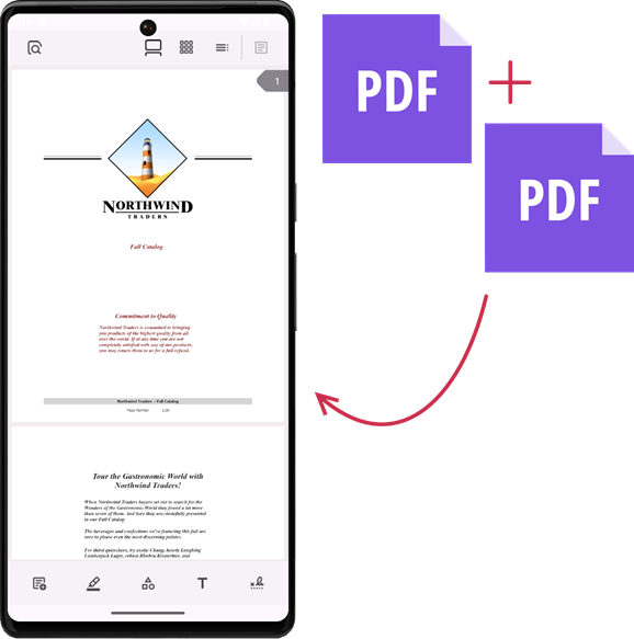 DevExpress Office File API in .NET MAUI app - Merge multiple PDF docs