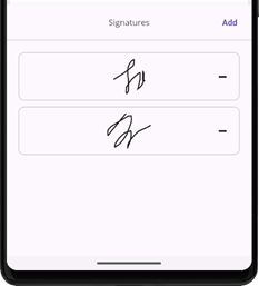 DevExpress PDF Viewer for .NET MAUI - List of signatures