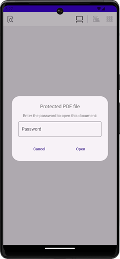 DevExpress PDF viewer for .NET MAUI - Protected file