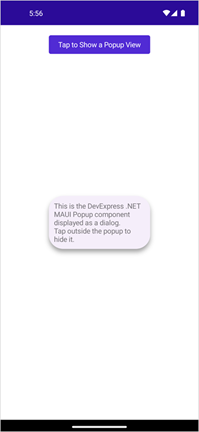 DevExpress Popup for MAUI - Modal Mode