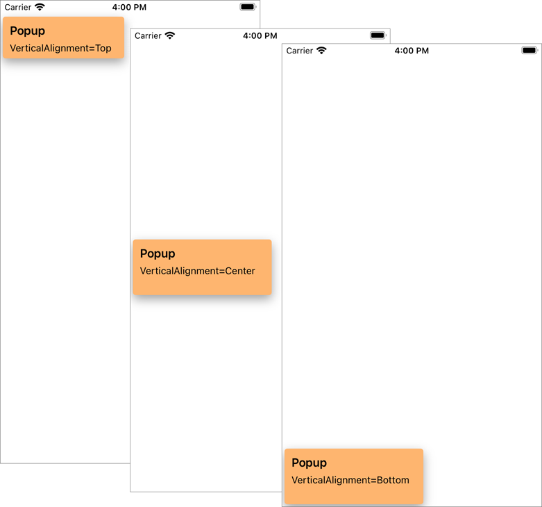 DevExpress Popup for MAUI - Vertical Alignment