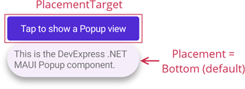 DevExpress Popup for MAUI - Bottom Placement