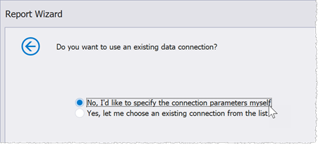 DevExpress Reporting and .NET MAUI PDF viewer - Report wizard - Using an existing data connection
