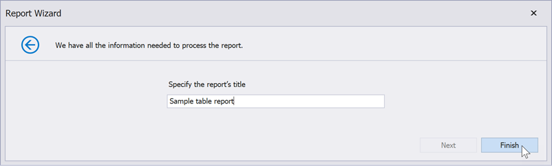 DevExpress Reporting and .NET MAUI PDF viewer - Report wizard - Define the report title