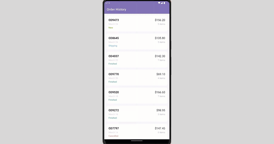 Task-based Scenarios - List in Cards