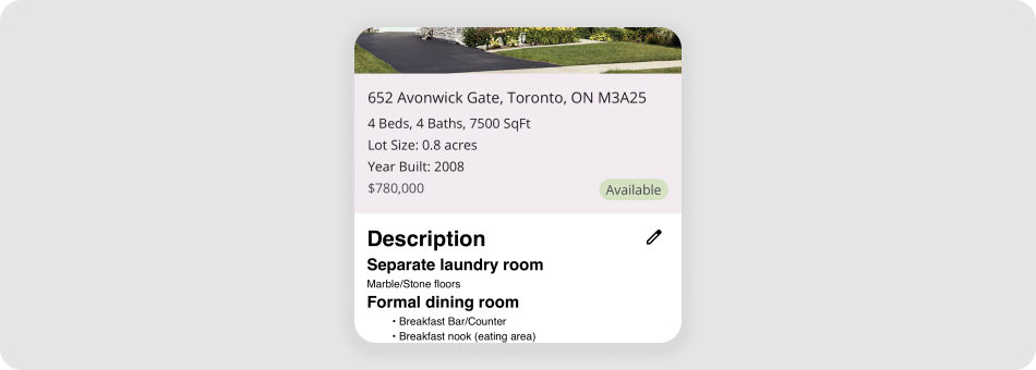 Property Details Featured Scenario