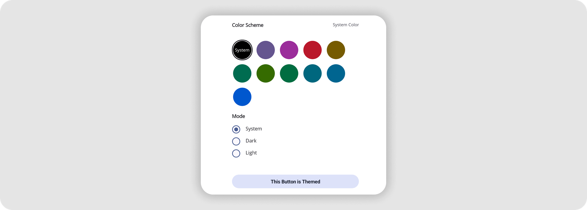 Implement a Material Design 3 Theme Selector