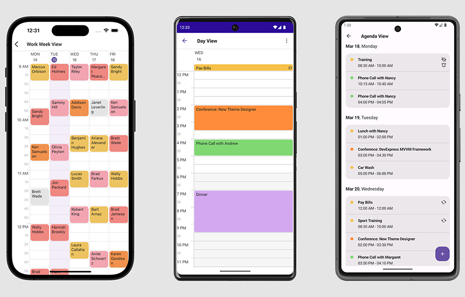 [DevExpress Scheduler for .NET MAUI - Day and Week Views](xref:DevExpress.Maui.Scheduler.MonthView)