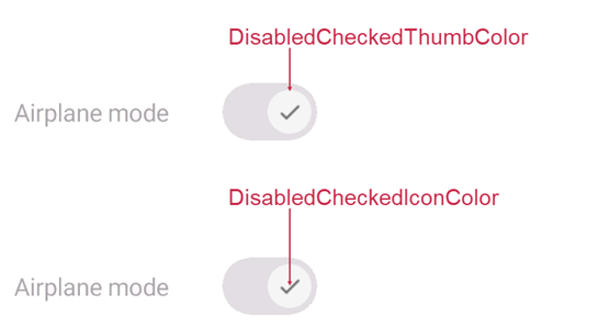 .NET MAUI DXSwitch - Disabled Checked Thumb Appearance