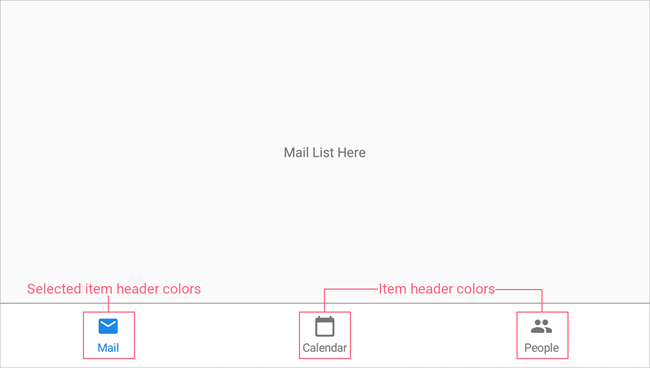 .NET MAUI Tab View Getting Started - Tab Item Colors