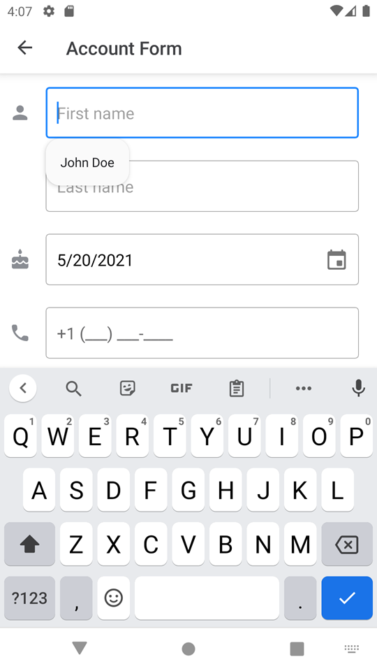 Data Form Autofill