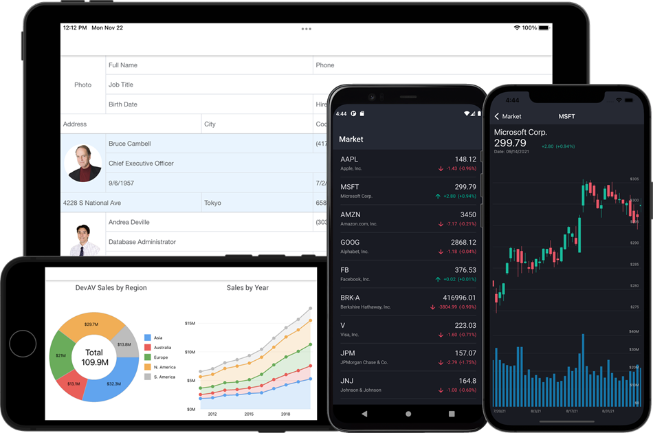 DevExpress Components for Xamarin.Forms