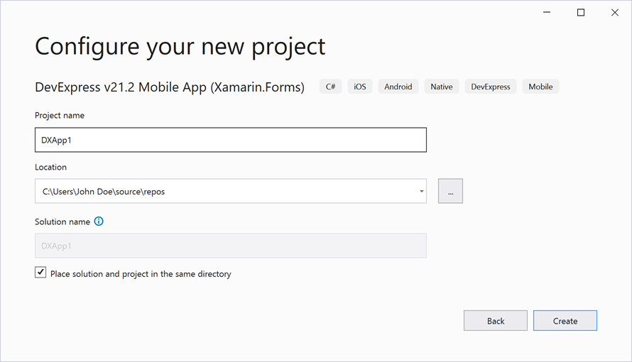 Configure your new project