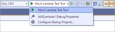 Mock Lambda Test Tool Button