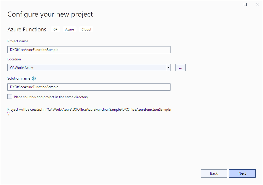 Azure Functions App for Office File API | Office File API | DevExpress ...