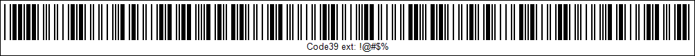 DevExpress Barcode Generator - Code 39 Extended barcode