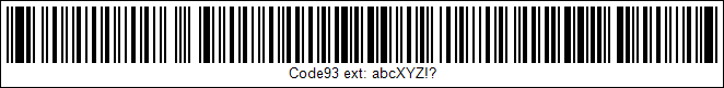 DevExpress Barcode Generator - Code 93 Extended barcode