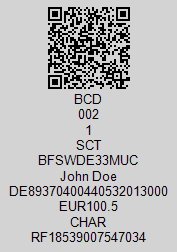 DevExpress Barcode Generator - QR Code EPC barcode
