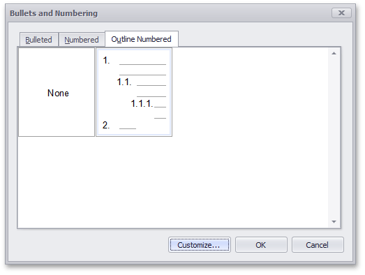 BulletsAndNumberingForm