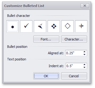 CustomizeBulletedListForm