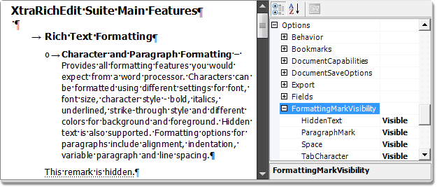 FormattingMarksOptions