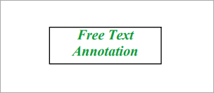 Customize text in the free text annotation