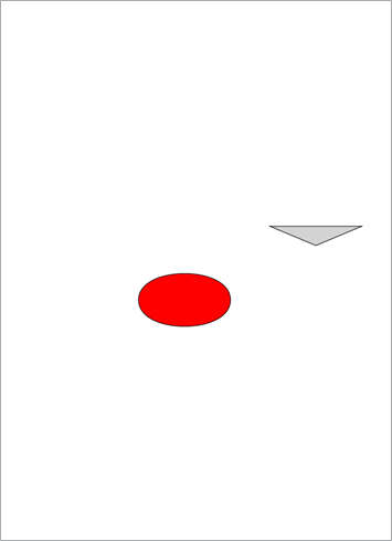 PDF page showing a gray filled triangle with black outline and a red filled bezier curve with black outline