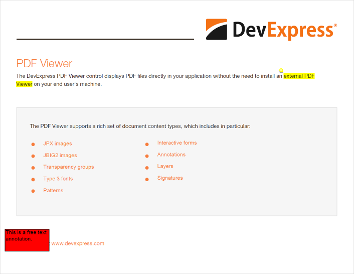 DevExpress PDF Document API - Create Markup Annotations