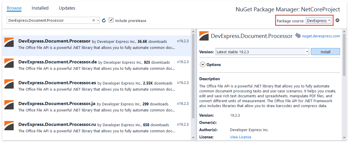 NuGet_Package_Manager_DevExpress