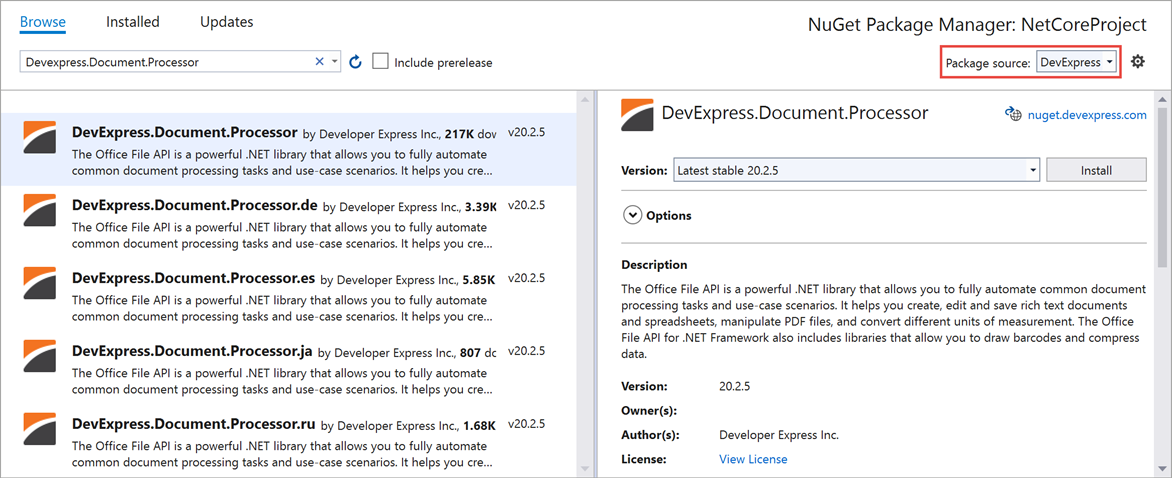 NuGet_Package_Manager_DevExpress