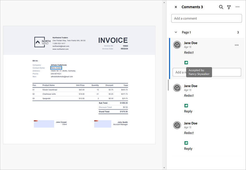 pdf document api redaction annotations add review