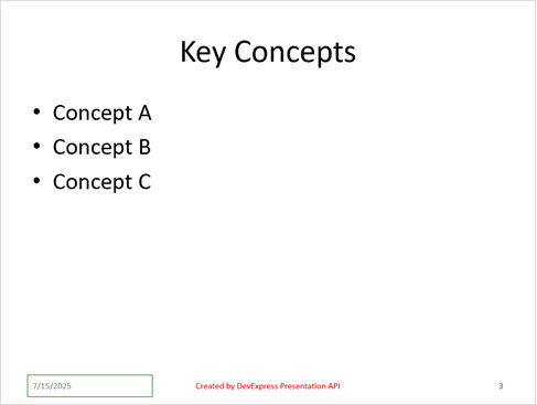 presentation api footer changed