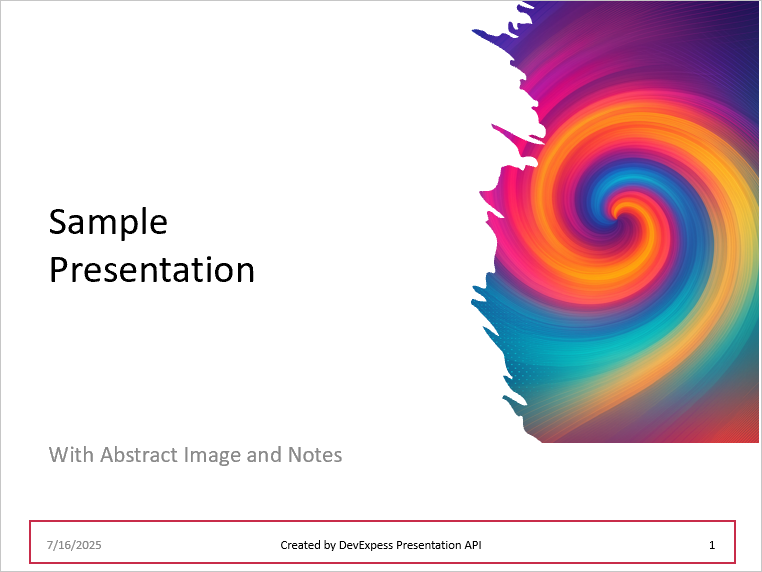 presentation api footers example