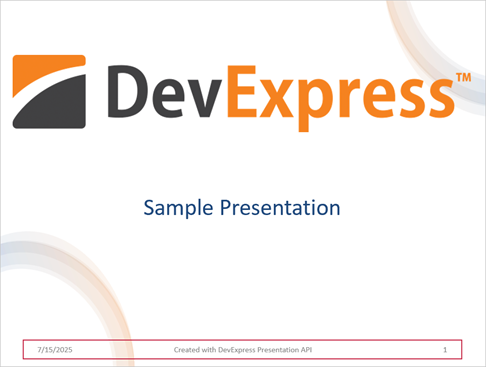 presentation api footers added to slide