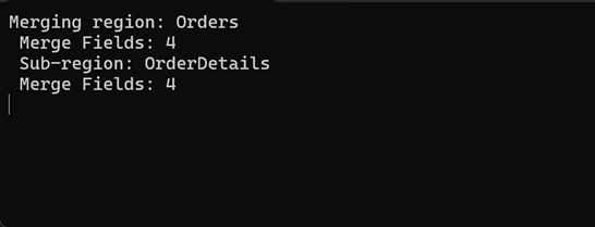 word processing mail merge console log from event handler