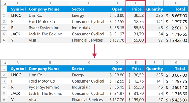 Copy a currency display format