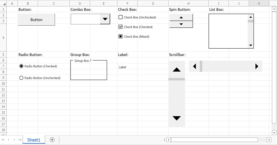 form controls main